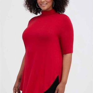 Torrid Red Favorite Tunic - Super Soft Turtleneck 00 (M/L)